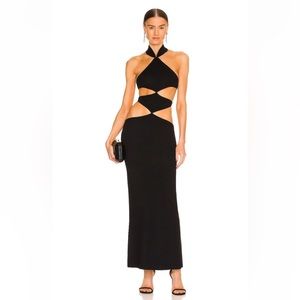 REVOLVE Black Backless Dress
